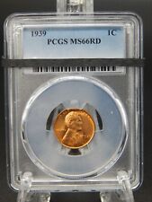 1939 PCGS MS66 RD RED Lincoln Wheat Back CENT #BT-62 picture