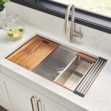 Ruvati 32-inch Undermount Workstation Kitchen Sink Single Bowl - RVH8300 picture