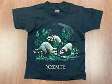 VINTAGE YOSEMITE RACCOON HALF DOME KIDS 2-4 T SHIRT DEADSTOCK 90S TODDLER TEE picture