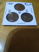 1940 P,D,S lincoln cents picture
