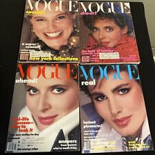 Lot Of 4 Vintage Vogues Magazine Magazines 1983 1980s Fashion Models Glamour  picture