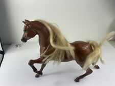 Vintage Mattle Barbie Brown Plastic Toy Horse w/ Blonde Mane picture
