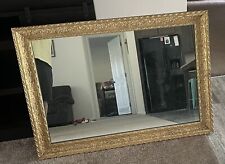 Vintage 1950s TURNER MFG CO Framed Gold MIRROR Chicago FASHION PLATE picture
