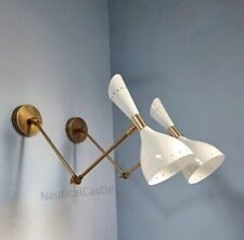 White Plug in Wall Sconce 1950's Mid Century Italian Diablo Wall Sconce Lamp picture