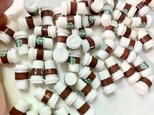 20/100pc wholesale 1:6 miniature dollhouse Starbucks To-go cup coffee clearance picture