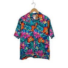 VTG Hilo Hattie Men's Hawaiian Shirt XL Cotton Vibrant Floral  picture