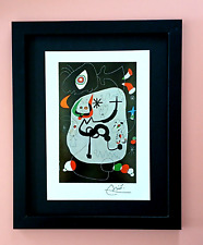 JOAN MIRO  + BEAUTIFUL 1962 SIGNED PRINT + VINTAGE + FRAMED + BUY IT NOW picture