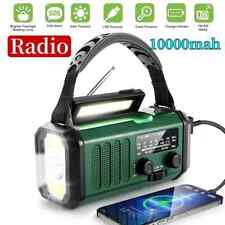 Emergency Solar Hand Crank Portable Weather Radio 10000mAh Power Bank Charger US picture
