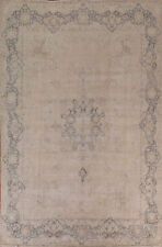 Vintage Muted Distressed Kirman Area Rug 10x13 Hand-knotted Living Room Carpet picture
