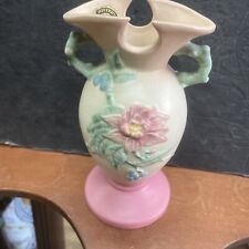 vintage hull pottery woodland flower vase w/original sticker W4-6 1/2