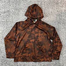 Vintage AND1 Hoodie Mens Extra Large Brown Camo Sweatshirt Y2k Center Logo XL picture