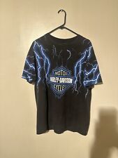 Vintage Harley Davidson Lightning Graphic T Shirt Size Large picture
