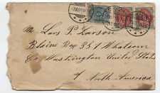 1901 Denmark cover to Washington 3 stamps [y8766] picture