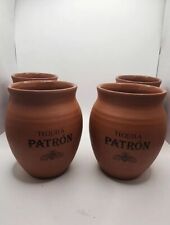 PATRON TEQUILA  Ceramic Glazed terra-cotta Cups Set of 4 picture