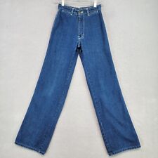 Vintage Rene De France Wide Leg Jeans Womens 24 Blue 70s 100% Cotton Retro Chic picture