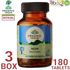 Organic India Neem Exp.2025 USA OFFICIAL 3 BOX 180 Capsules Care Immunity Skin picture