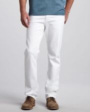 New Z Zegna White Straight Leg White Five-Pocket Denim Jeans Size 32 $495.00 picture