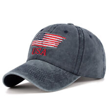 Patriotic USA American Flag Embroidered Relaxed Polo Baseball Dad Caps Hats USA picture