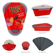PIZZA PACK The Perfect Reusable Pizza Storage Container with 5 Microwavable Tray picture