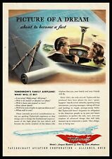 1944 TAYLORCRAFT Vintage Plane Aircraft Aviation AD Tomorrow's Family Airplane picture