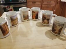 Vintage Loyal H. Chapman Coffee Tea Mug Cups Infamous GOLF Holes Set of 6. picture
