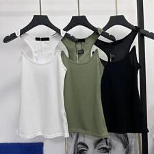 Y/project Vest Ribbed Cami Tank Invisible Strap Design Sleeveless Women Tops picture