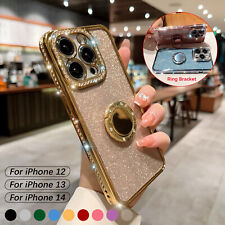 Diamond Bling Ring Stand Case Shockproof Cover For iPhone 15 Pro Max 14 13 12 11 picture