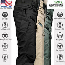 Tactical Mens Cargo Pants Work Combat Pants Outdoor Hiking Waterproof Trousers picture