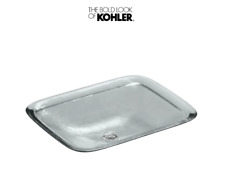 KOHLER K-2773-B11 Inia Wading Pool Glass Rectangular Vessel Bathroom Sink, Ice picture