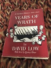 Years Of Wrath  A Cartoon History 1931 1945 by David Low 1st Ed 1946 WW2 History picture
