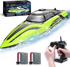 DEERC 2.4GHz RC Electric Boat Remote Control Boat 30Min 20+MPH Racing Boat Green picture