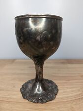 Barbour Bros Silverplate Goblet 5152 Grapes and Vines Motif Hand Chased picture