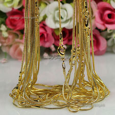 Wholesale 10pcs/20pcs Gold Plated 1.2mm Snake Chain Necklace 16