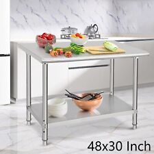 Food Prep Stainless Steel Table 48x30 Inch Commercial Workstation w/ Undershelf picture