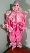 VERY RARE FIND Pink Victoria Impex Corp. Porcelain Jester Doll picture