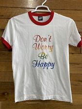 Vintage 1980’s Don't Worry Be Happy T-Shirt Medium Single Stitch picture
