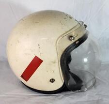 Vintage Motorcycle Helmet with Bubble Face Shield picture