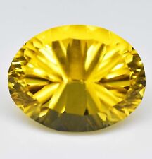 21.20Ct Natural Yellow Citrine Oval Concave Cut IGL Certified Excellent Gemstone picture