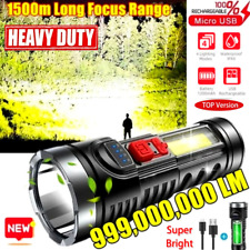 Super Bright 999000000 LM LED Torch Tactical Flashlight Lantern Rechargeable US picture