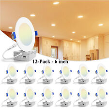 6 Inch Edge Lit Recessed LED Lights - 12W - 1050 Lumens  - 3CCT White - Dimmable picture