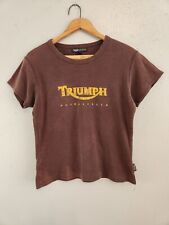 Women's Vintage Triumph Motorcycle Ribbed T Shirt picture