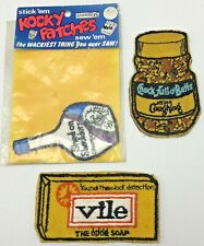 Vintage Wacky Kooky Patch Lot Parody Vile Chock Full Butts Shed on Shoulders picture