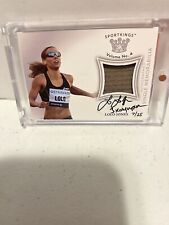 Sportkings Volume 4 Lolo Jones On Card Auto With Race Used Material 07/25. picture