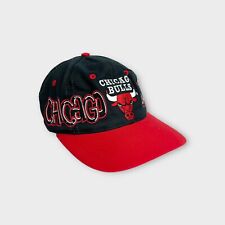 Vtg 90s Chicago Bulls Graffiti Drew Pearson Snapback Hat, YOUTH, Jordan Twill picture