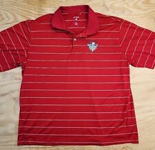 Vintage 2010 Texas Rangers World Series Logo Red Polo Shirt Mens 2XL Lightweight picture