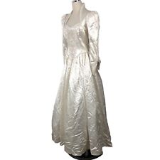 Jessica McClintock Vintage 80s Wedding Gown Size 8 Keyhole Pearls Sequins Read picture