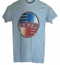 Vintage Adidas shirt 1980s Baby Blue Short Sleeve Crew Neck Sportswear 80s XS picture