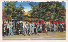 Playing Shuffleboard at St. Petersburg, Florida, Early Postcard, Unused picture