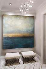 Sea Abstract Painting Blue Abstract Painting Gray Painting Sunset Painting picture