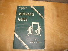 Vintage 1945 Vereran's Guide Public affairs pamphlet picture